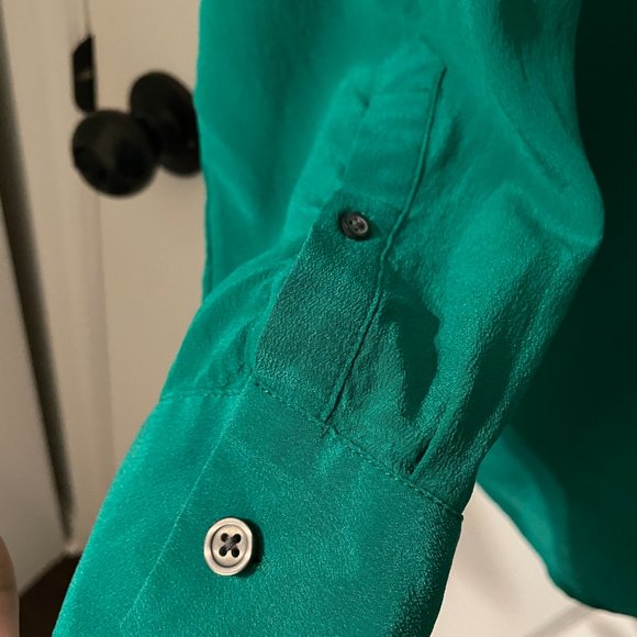 Banana Republic Teal Silk Blouse - Picture 7 of 7